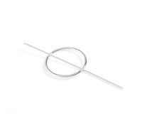 XIAO HUA Round Hair Clips Hollow Circle Hair Barrettes Fashion Geometric Hairpins Minimalist Hair Accessories Hair Jewelry for Women and (silvery)