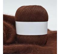 XIAO HUA Thin Crocheting Yarn Packs for Crocheting, 1 Roll Coffee Mink Fur, Perfect for DIY Fine Crafts, Warm Lightweight Yarn for Scarves/Hats Items, Ideal for Crocheting Lovers