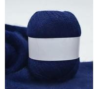 XIAO HUA Thin Crocheting Yarn Packs for Crocheting, 1 Roll Denim Blue Mink Fur, Perfect for DIY Fine Crafts, Warm Lightweight Yarn for Scarves/Hats Items, Ideal for Crocheting Lovers