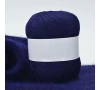 XIAO HUA Thin Crocheting Yarn Packs for Crocheting, 1 Roll Royal Blue Mink Fur, Perfect for DIY Fine Crafts, Warm Lightweight Yarn for Scarves/Hats Items, Ideal for Crocheting Lovers