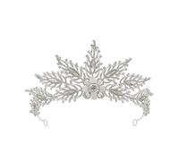 XIAO HUA Wedding Tiara for Bride Princess Tiara Headband Bridal Crown,Crystal Rhinestone Hair Jewelry Decor for Queen Bride Birthday Prom Wedding Pageant Halloween Costume Party(Silvery) A15
