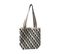 Xiao Hua Women's Large-Capacity Straw Woven Tote - Shoulder Bag for Summer Beach Vacation, Chic Weaving Design 7.87 * 0.78 * 11.81inch -Style M