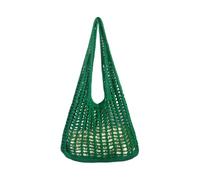 Xiao Hua Women's Large-Capacity Straw Woven Tote - Shoulder Bag for Summer Beach Vacation, Chic Weaving Design 14.96 * 0.78 * 11.81inch-Green