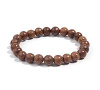 Xiao Hua - Wooden Beaded Bracelet for Men Women Lightweight Elastic Style A 7.49inch Wood, 7.49inch, Wood