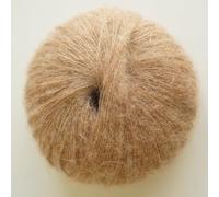 XIAO HUA Worsted Weight Yarn -, Light Brown, 1 roll, Mohair, Soft & Easy to Use, Ideal as Crochet Yarn for Beginners, Perfect for Knitting/Crocheting Projects (Scarves, Hats,)