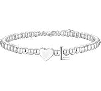 xiao Initial Bracelet for Women, S925 Sterling Silver Bracelets Personalized Heart Charm Knot Cuff Bangles Valentine's Day Gifts for (L)