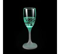 xiao LED Champagne Flutes, LED Wine Champagne Flutes, Color Changing Light Up Champagne Flute Flashing Luminous Cup for Water Liquid Set,Flash Light Up Cups Glowing LED (Green, 2-Pack)