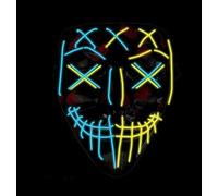 xiao LED Halloween Light Up Cosplay Mask (Blue Yellow)