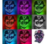 xiao LED Halloween Light Up Cosplay Mask (Green)