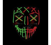 xiao LED Halloween Light Up Cosplay Mask (Green Red)