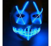 xiao LED Halloween Light Up Mask for Cosplay (Blue-1)