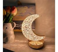 xiao LED Moon LightCrystal Night Light, Decorative Star Lamp Office & Home Decor Rechargeable Night Light with Touch Control and USB (Moon)