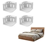 Xiao Man Bed Sheet Clips - Keep Sheets Tight, Durable ABS Bed Sheet Holder, Easy to Install Sheet Holders for Bedding, Fitted Sheet Clips for All Mattresses, No Pin, Fabric Safe (White-4pcs)