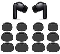 Xiao-mi Replacement Earbuds Tips Silicone Ear Tips for Red-mi Buds 5 Pro/4 Pro/5/4, Fit in Case, 6 Pairs S/M/L 3 Size, Black
