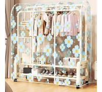 Xiao Ren Clothes Rail With Cover Single,Clothes Rail Cover Dustproof Waterproof,Peva Dustproof Clothe Rails Covers,Transparent And Easy To See,Suitable For Coat,Shirts