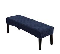 Xiao Ren Dining Bench Covers,Stretch Jacquard Rectangular Bench Seat Protector Cover,for Bedrooms Living Rooms Kitchens(Navy Blue)