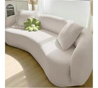 Xiao Ren Stretch Semi Circle Curved Couch Slipcover, Shaped Semi-Circular Curved Sofa Cover For Living Room, ModernJacquard Curved Sofa Slipcover(A,3 seat [72-92 in])