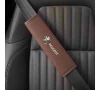 XIAOBINGFA 2 Pack Seat Belt Protector Cover Pads for Peugeot Traveller V I 2016-2024, Car SeatBelt Covers PU Leather Seat Belt Strap Car Seat Belt Pads Belt Comfort Pads,Brown