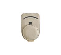 XIAOBINGFA 2 Pcs Car Glasses Clip for Opel Mokka X A J13 I 2016-2019 -, Sunglasses Holder for Car Magnetic Leather Sunglasses Clip for Car and Ticket Card Clip Eyeglass Storage,Beige