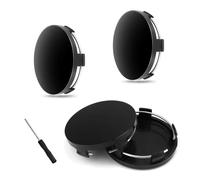 XIAOBINGFA 4 Pcs Car Hub Centre Caps for VW Passat Variant B8 3G I 2014-2019 -, Wheel Hub Caps Waterproof DustProof Wheel Decoration Cover Wheel Centre Caps,Black-60mm