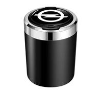 XIAOBINGFA Car Ashtray for Opel Vauxhall Corsa 2016-2020 2021, Ashtray with Lid Bucket Ashtrays Windproof Ash Tray Flame Retardant Detachable High Temperature Resistant,Black