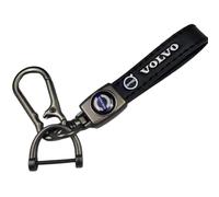 XIAOBINGFA Car Key Keyring for Volvo XC60 | 2013-2017 FACELIFT, Leather Car Keychain Key Fob Hanging Wristlet Keychain with Anti-Lost D-Ring Business Gift
