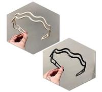 Xiaocao8 2 PCS Non Slip Plastic Headbands for Women Double Layer Head Band with Teeth Many Colors Women Heandbands for Washing Face (hair bands E)