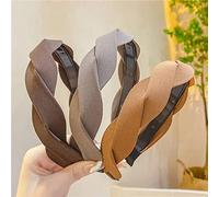 Xiaocao8 3PCS Hemp Flower Headbands for Women and Girls, Cloth Plastic Head Bands with Teeth, Womens Headbands Workout (Hemp A)