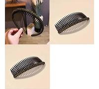 Xiaocao8 Womens Headbands for Washing Face, Black Gold Cloth Plastic Headbands with Teeth, Fashion Women Non Slip Headbands for Hair 3PCS (hairbands 9)