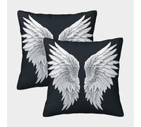 XIAOCHENG 3D Printed Wings of Angels Throw Pillow Covers Anime Style Throw Pillow Case Decorative Super Soft Pack of 2 for Patio,Couch, Tent, Balcony And Sofa 50x50cm