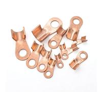 XIAOCLI 10pcs OT Type 3A 5A 10A 20A 30A 40A 50A 60A 80A Wire Terminal Red Copper Bare Nose Lugs Crimp Open Mouth Cable Connector Splice(OT-40A)