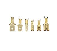 XIAOCLI 270/135/120pcs Boxed Crimp Terminal Insulated Sealed Wire Connector Crimp Terminal Connector Classification Kit 2.8/4.8/6.3mm(120pcs no Male(Gold))