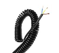 XIAOCLI Black Multi 2/3/4/6/8 Core Wire Spring Spiral Cable Pins 0.2mm0.5mm1.5mm Power Cord Can Extend The Tensile Wires(4 Core,STRETCH 2.5 METER_17 AWG 1.0MM)