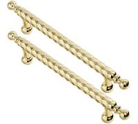 XIAODANHUA 2 Pcs Cupboard Handles Zinc Alloy Wardrobe Door Handles Decorative Bathroom Cabinet Pull Handles for Drawer Kitchen Bookcase (Hole Distance 96mm)