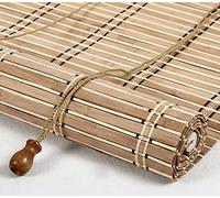 XIAODANHUA Bamboo Roller Blind Natural Retro Bamboo Window Blinds Blackout Privacy Curtain Sunblock Dustproof Roman Shades, for Kitchen Bedroom Bathroom (110×120cm)