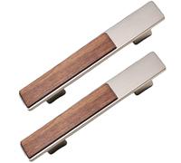 XIAODANHUA Drawer Handles 2 Pcs Walnut Bathroom Cabinet Pulls with Screws Wardrobe Door Pull Handles Hardware Furniture Pulls Zinc Alloy Kitchen Handles (Hole Distance 128mm)