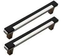 XIAODANHUA Kitchen Handles 2 Pcs Solid Bathroom Cabinet Knobs with Screws Decorative Wardrobe Door Pull Handles Zinc Alloy Furniture Pulls (Hole Distance 128mm)