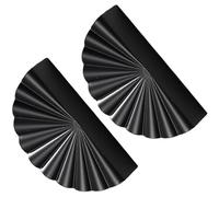 XIAODANHUA Semi Circle Pull Handles Decorative Drawer Handles Zinc Alloy Bathroom Cabinet Knobs Furniture Hardware Pulls for Bedside Table Bookcase Kitchen (Matte Black)
