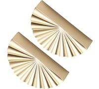 XIAODANHUA Semi Circle Pull Handles Decorative Drawer Handles Zinc Alloy Bathroom Cabinet Knobs Furniture Hardware Pulls for Bedside Table Bookcase Kitchen (Brushed Gold)