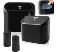 XIAOFEIDAFA 2 Pcs Car Trash Can for Hyundai Palisade 2018-2025, Mini Vehicle Garbage Dustbin Hanging Waste Bin Automotive Interior Accessories