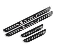 XIAOFEIDAFA 4 pcs Stainless Steel Car Door Sill Protector for Peugeot Partner Van Long 2019-2023,Anti-Slip Kick Plates Scuff Guard Threshold Car Body Styling Decoration Accessory