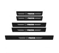 XIAOFEIDAFA 5Pcs Car Door Sill Protector for Mazda MX-30 ab 2020 (MX30) Carbon Fiber Leather Car Kick Plates Automobile Accessories Threshold Protection Sticker