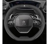 XIAOFEIDAFA Car Steering Wheel Cover for Peugeot Partner Van 2019-2024, Leather Anti-Slip Breathable Steering Wheel Protector Stylish Car Interior Accessory,A