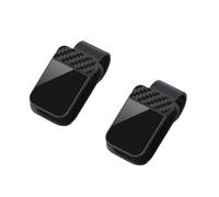 XIAOGUANGFADACAI 2 Pcs Sunglasses Holder for Renault Clio 4 10.2012-08.2019 Car Visor Eyeglasses Clip Carbon Fibre Texture ABS Glasses Mount Storage Stable Black
