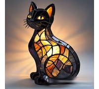 XIAOGUDONG Led Cat And Dog Series Art Night Light, Animal Style Resin Table Lamp, Art Coloured Animal Figurine, Vintage Animal Home Decor Resin Lamp, Fun Gift for Dog Lovers,4