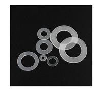 XIAOGYYE 0.3/0.5/0.8Mm Black 50Pcs White Plastic Nylon Ultrathin Washer Flat Seal Washer Gasket M2 M2.5 M3/M4 M5 M6 M8 M10/White/M2*5 * 0.3_50Pcs