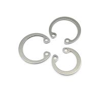 XIAOGYYE 10/25/50Pcs M8 to M30 Ss 304 Black 65Mn Manganese C Type Internal Circlip Retaining Clip Snap,for Hole/Ss 304/25Pcs M16