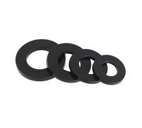 XIAOGYYE 10/50/100Pcs Black Nylon Flat Washers Plastic High Temperature Resistant Flat Washers M2 M3/M4 M5 M6 M8 M10 M12 M14 M16/M18/M20/M6*18 * 1.5-50Pcs