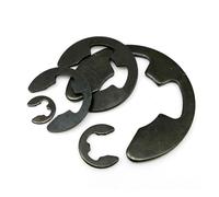 XIAOGYYE 10/50/100Pcs M1.2-M24 Black Steel E Type Shaft External Retaining Split,Washer Snap Collar Clip Circlip/M7 50Pcs