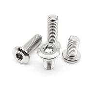 XIAOGYYE 10Pcs M4 M5 M6 Ss 304 Large Flat Hex Hexagon Socket Allen Headniture Rivet Screw Connect Joint Bolt/18Mm/M4